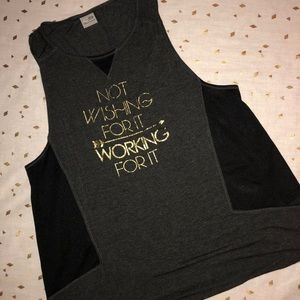 Inspirational Gym Tank w/ Fishnet Sides